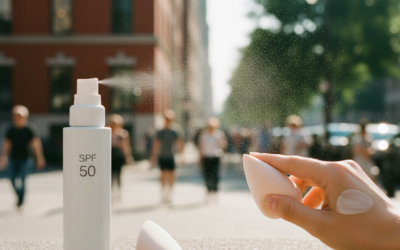 Reaplikacja SPF 50 w Mieście Sprayem czy Gąbeczką
